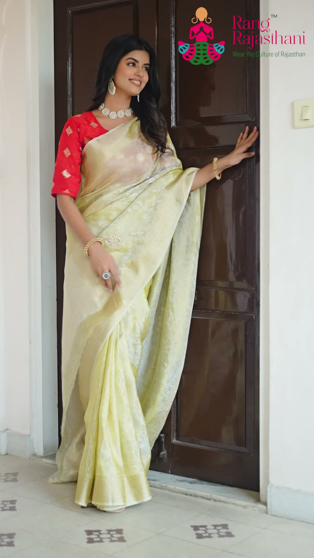 Beige Pure Tissue Silk Jacquard Weave Saree for Wedding Guest | Wedding Pick