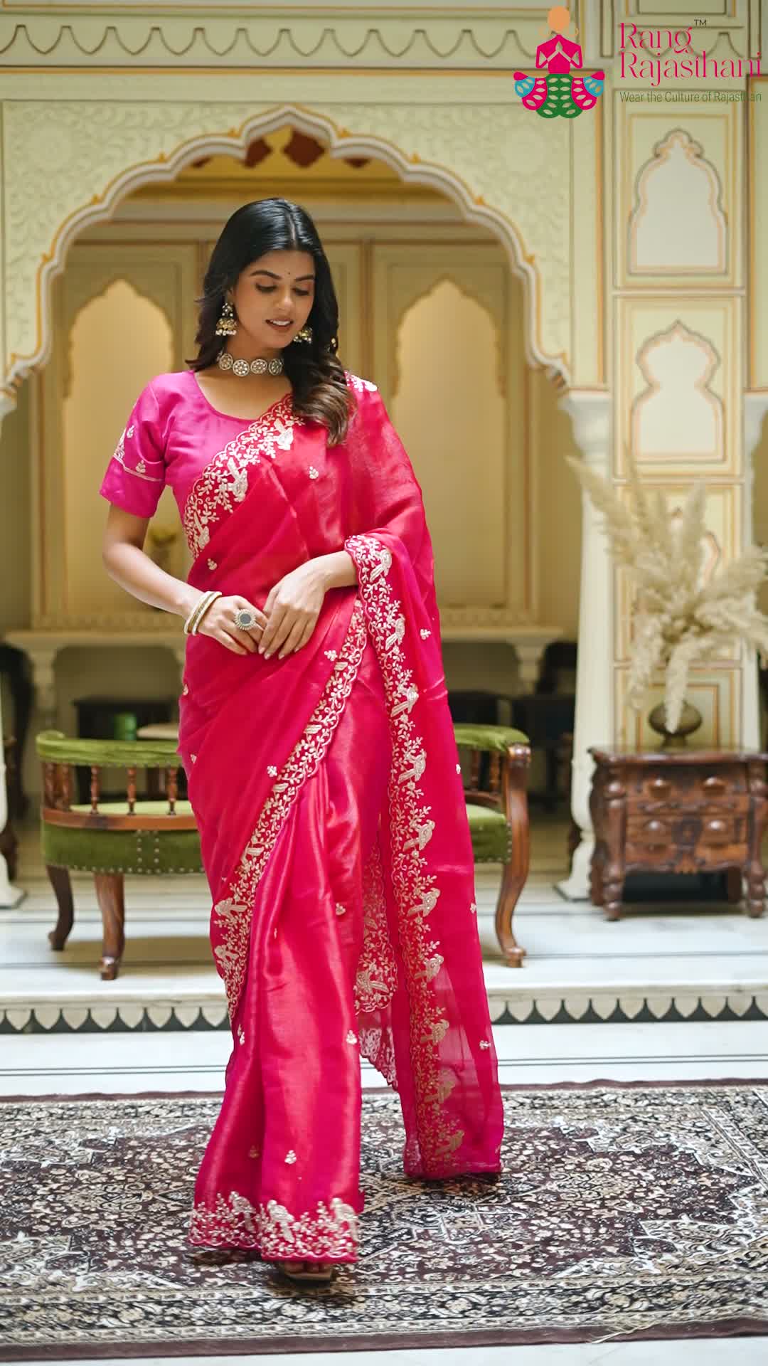 Rani Fandy Perot Figure Saree : Timeless Riwaaz