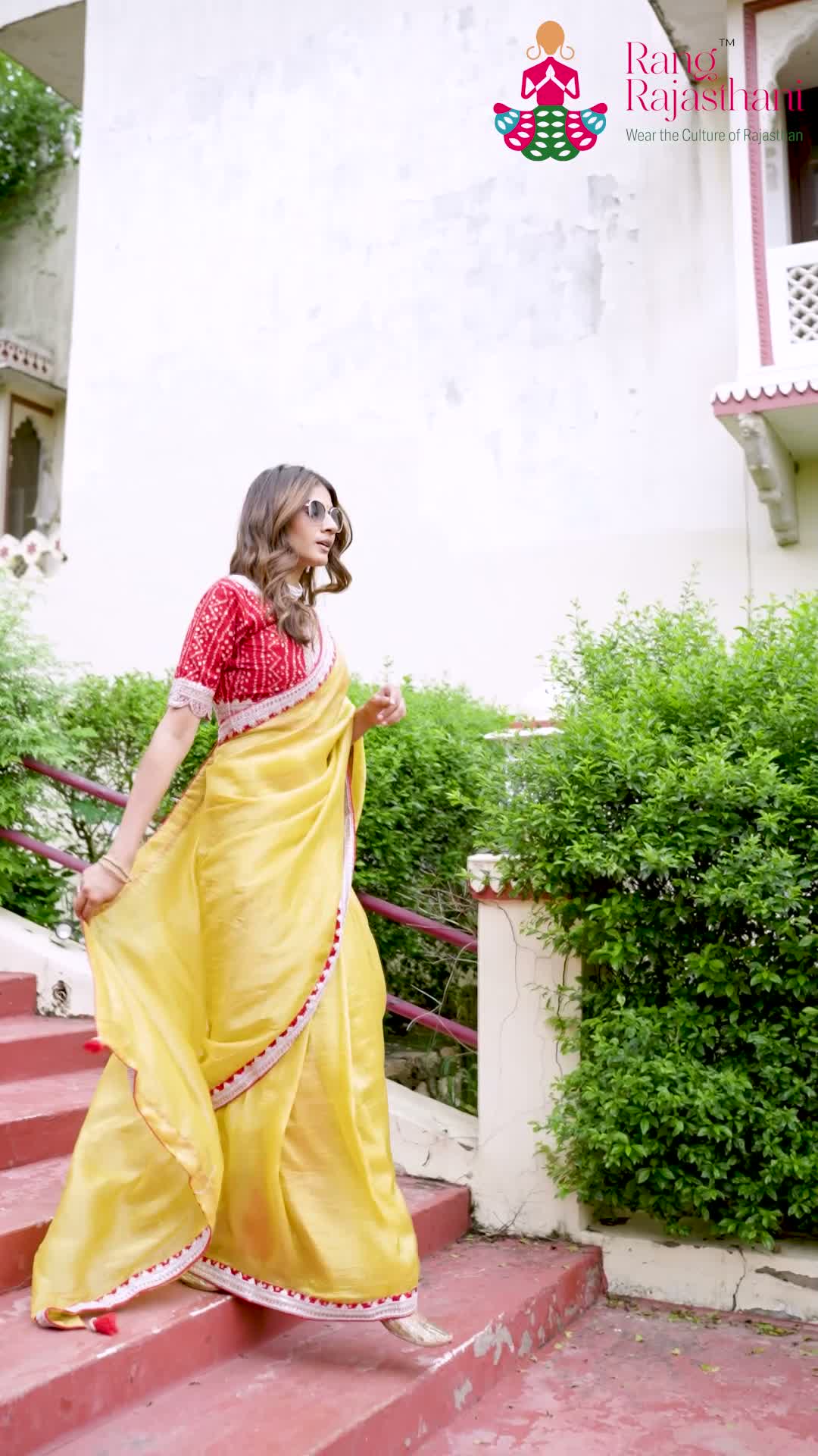 Musted Crush Tissue Festive Saree : Royal Rajasthani