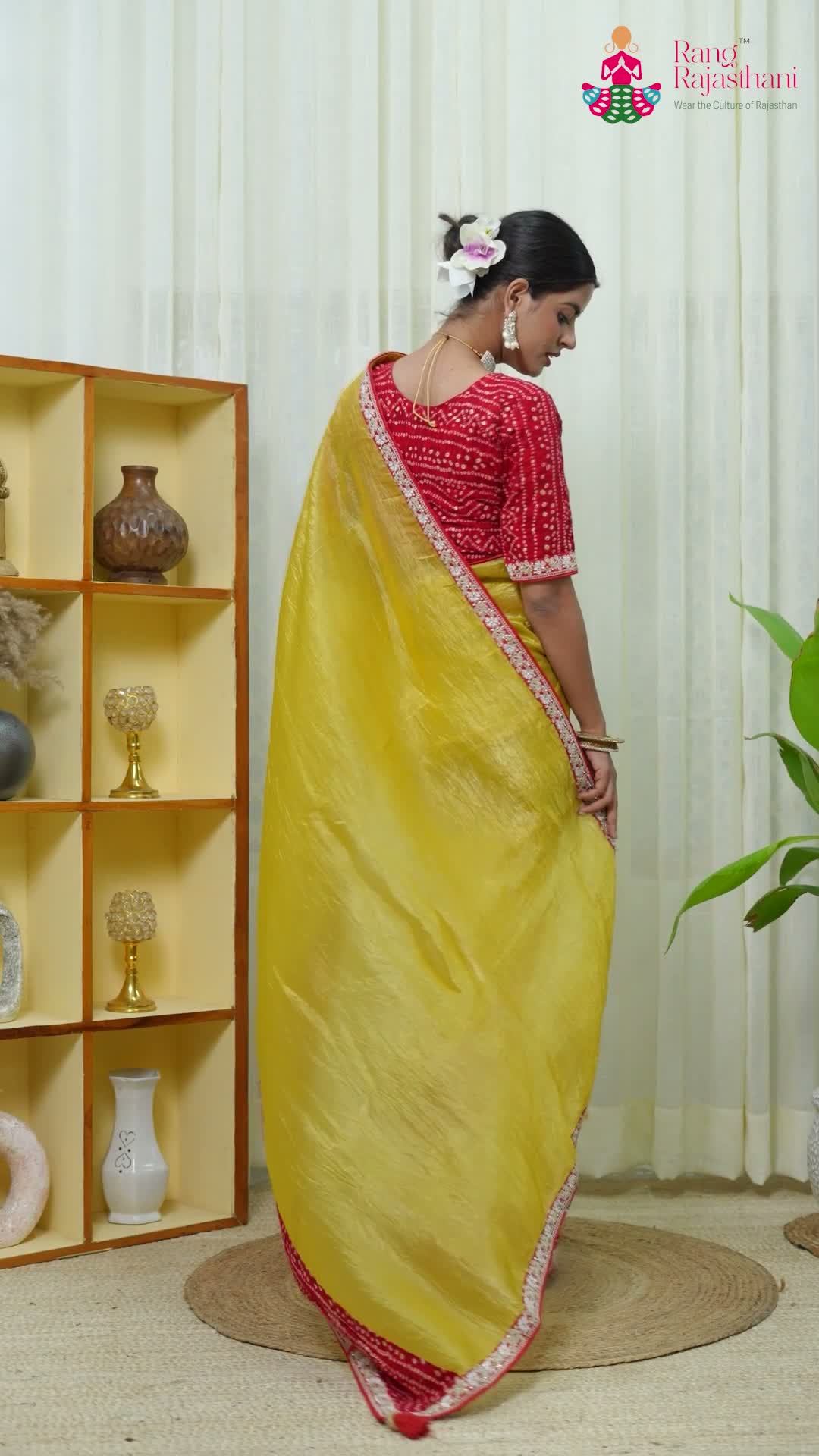 Musted Crush Tissue Gharana Grace Saree : Bagh Royalty