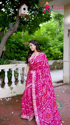 Rani Gajji Silk Banarasi Zari Weave Saree for Mayra Ceremony | Top Choice