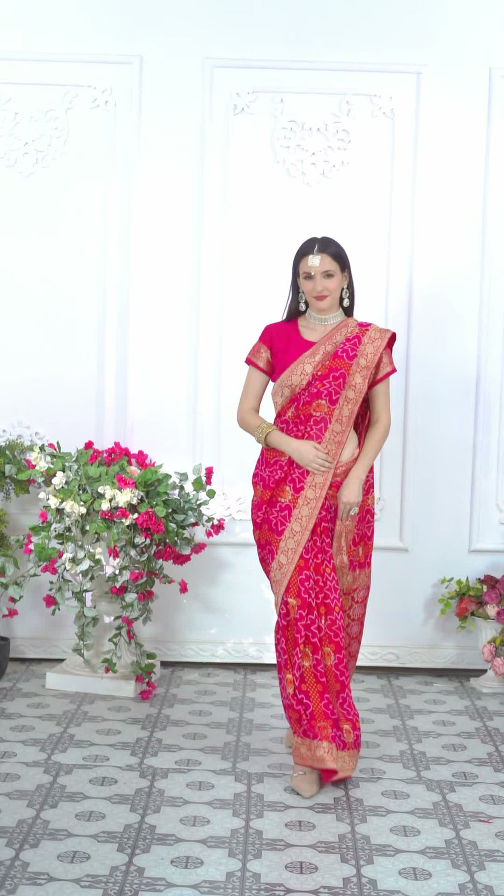 Rani Soft Georgette Banarasi Zari Weave Saree for Wedding Reception | Wedding Collection