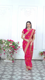 Rani Soft Georgette Banarasi Zari Weave Saree for Wedding Reception | Wedding Collection