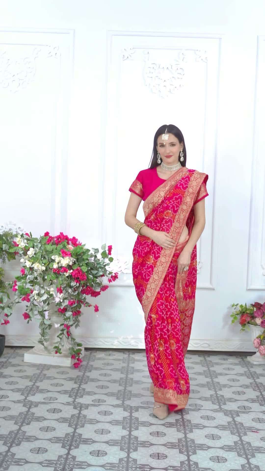 Rani Soft Georgette Banarasi Zari Weave Saree for Wedding Reception | Wedding Collection