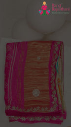 Rani Modal Bandhani Print Chunri Saree for Mayra Ceremony | Graceful Pick