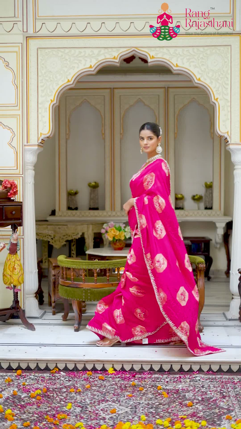 Rani Pure Russian Silk Hand Embellishment Saree for Wedding Reception | Timeless Drape