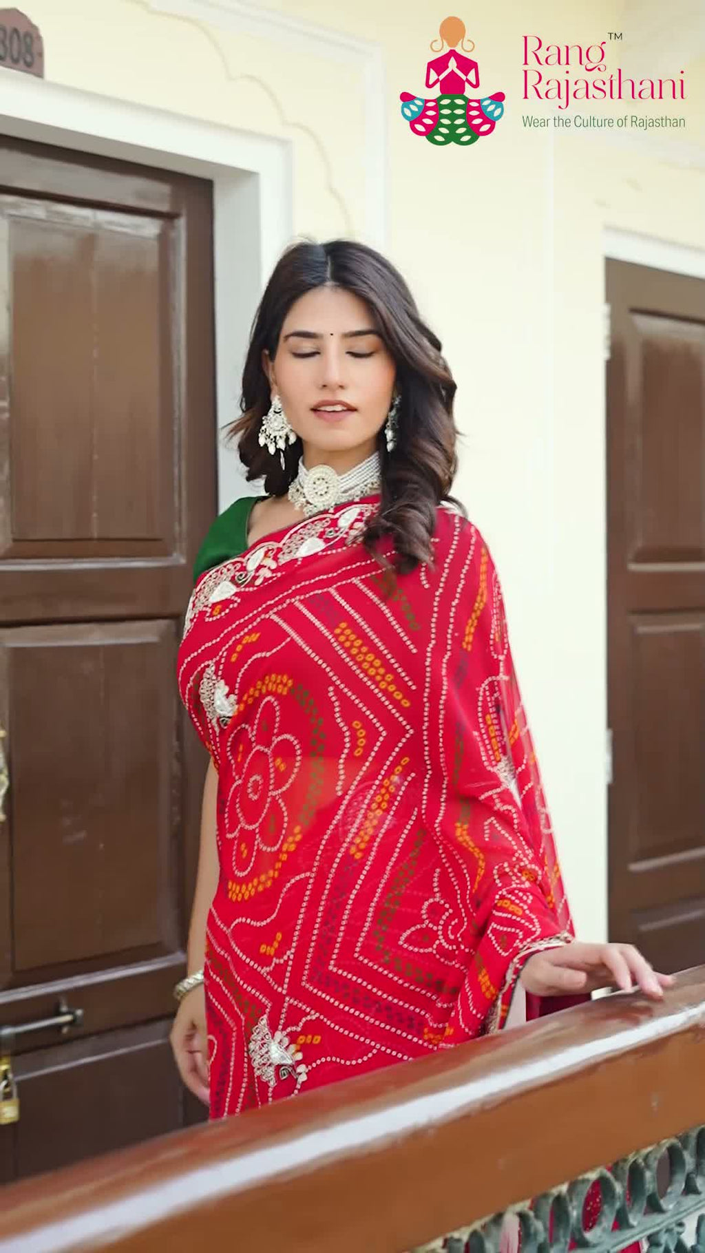Red Soft Georgette Bandhani Saree for Bridal | Exclusive Edit
