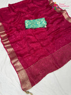 fabric texture of pure rani saree