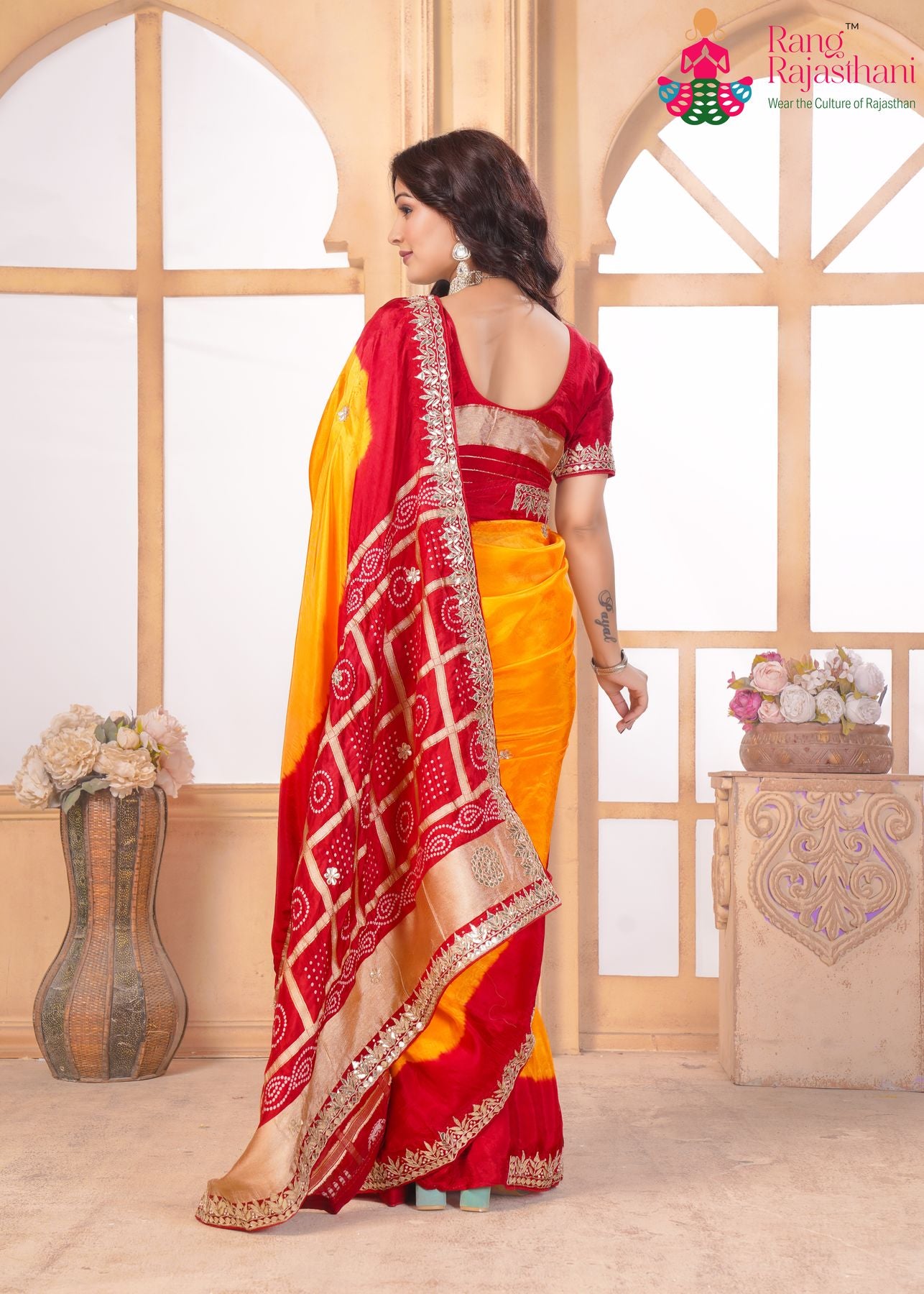 Soft Red Silk Saree - Festive