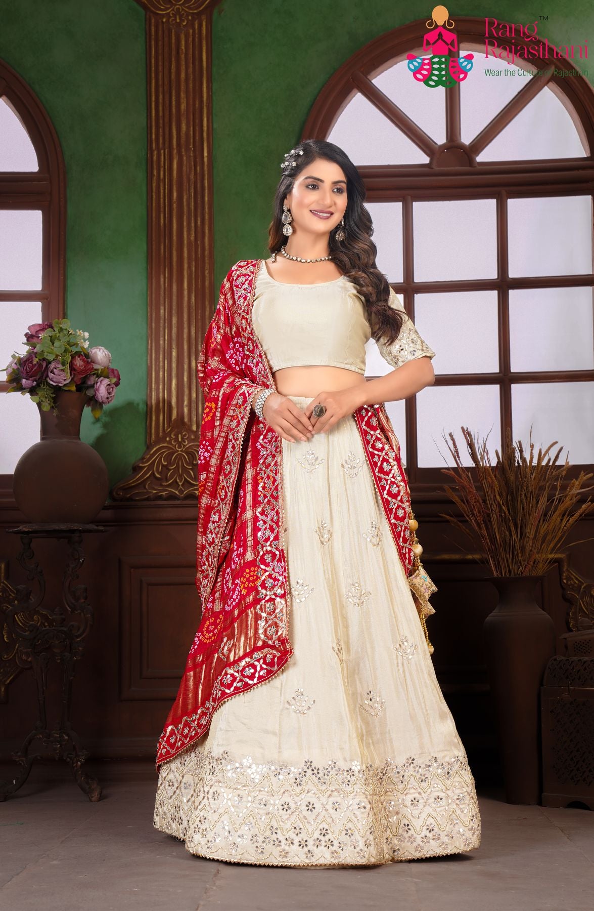 Chiku Party Wear Lehenga Chunni | Rang Rajasthani