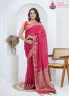Rani Georgette Graceful Saree : Zari Khaddi Shine