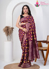 Wine Pure Dola Silk Mandap Silks Saree : Classic Gharchola