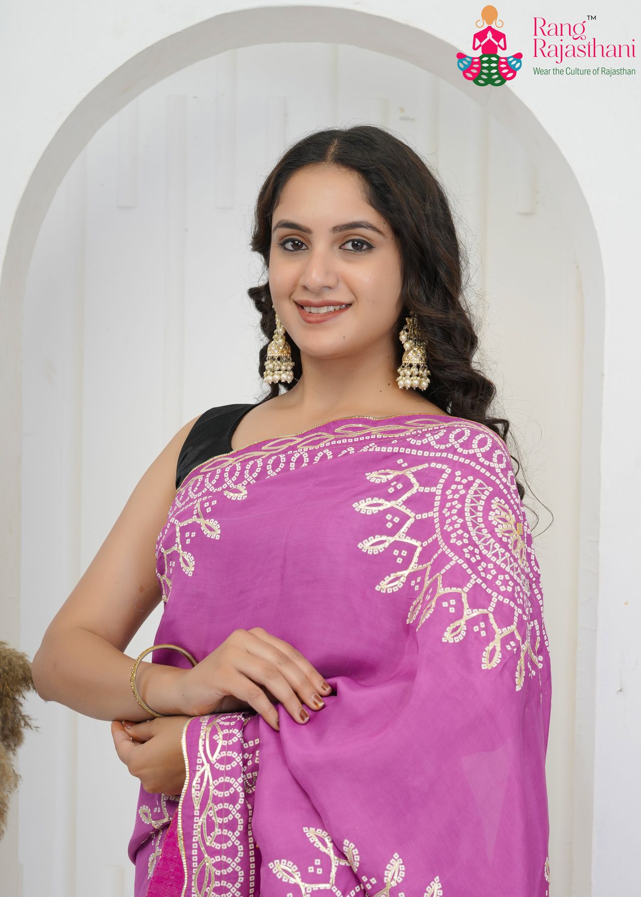 Purple bandhni Saree - Light & Airy