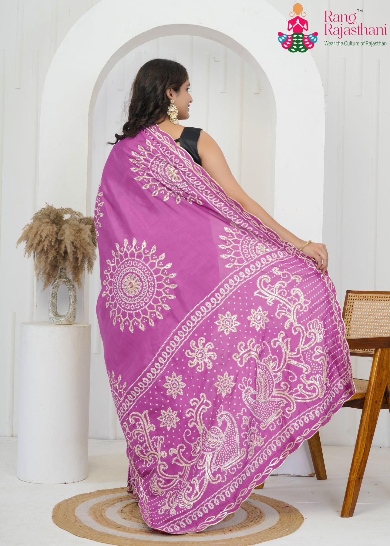 Purple bandhni Saree - Light & Airy