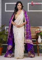 Purple Gajji Silk Bandhani Chunri Dupatta for Festive Wear | Soft Drape