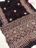 Purple Modal Ajrakh Print Saree for Casual | Bridal Edit