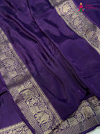 design pattern of purple modal banarasi zari weave saree