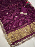 Purple Modal Bandhani Chunri Saree for Sangeet Night | Buy Today