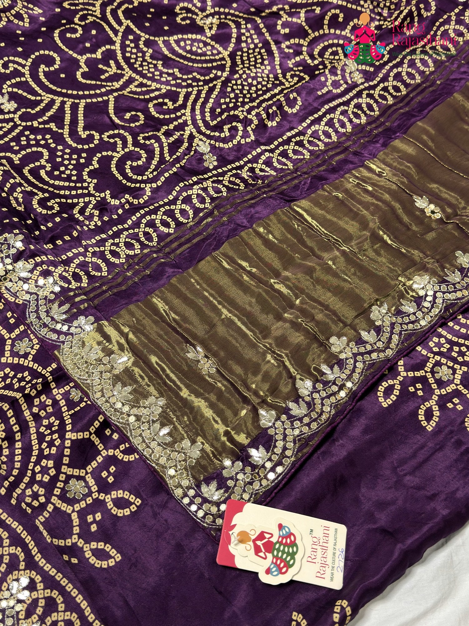 Purple Modal Gota Patti Chunri Saree for Mayra Ceremony | Top Choice