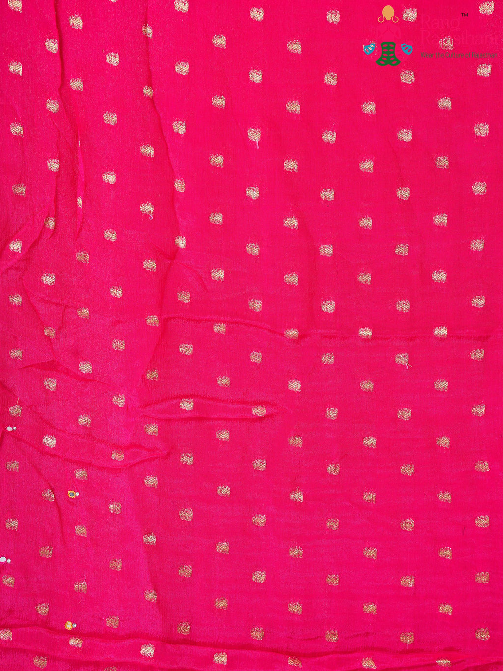 Green PureChiffon saree with Mirror pleats view