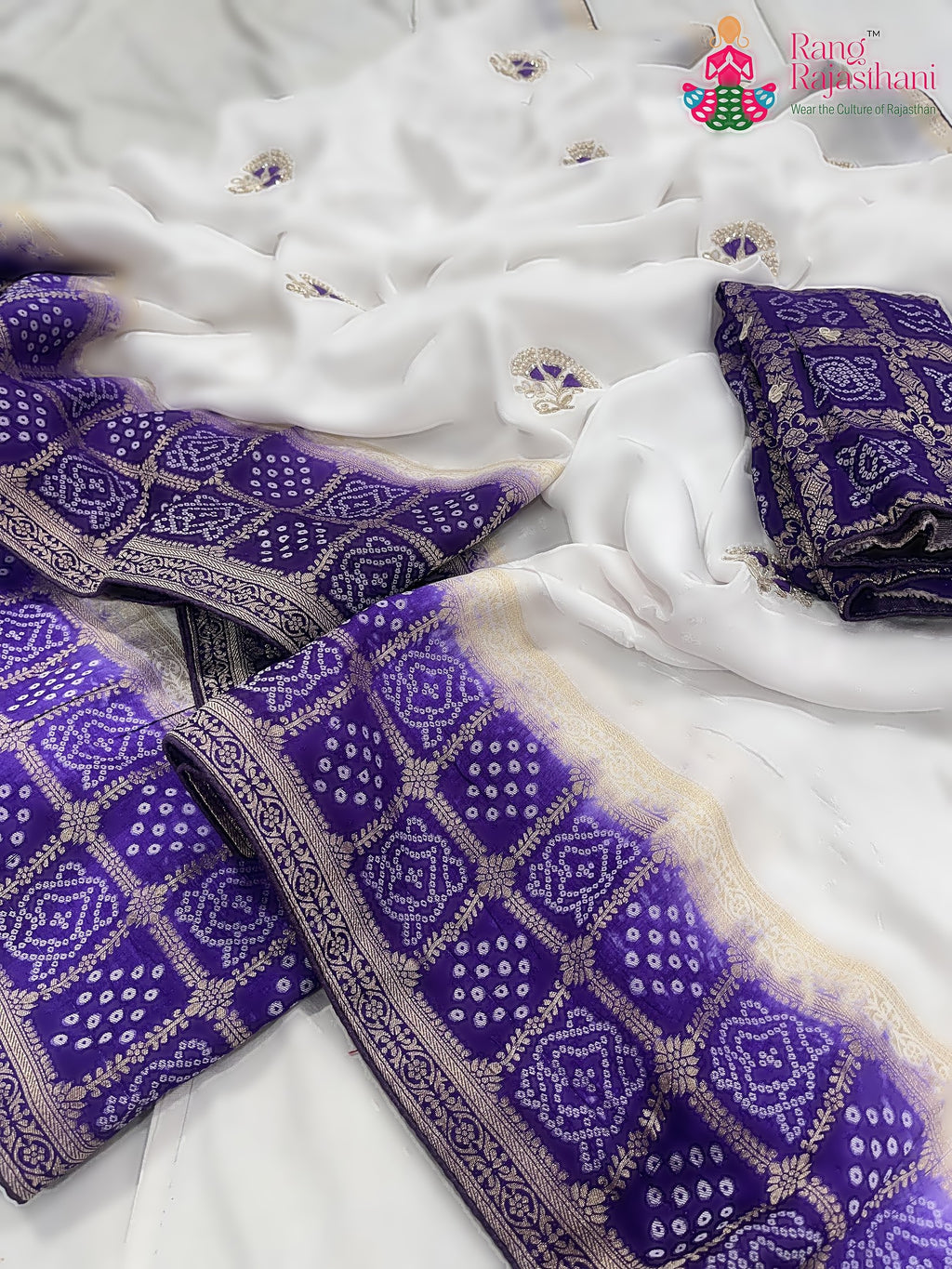 Purple Pure HO Silk Gharchola Saree : Royal Calm