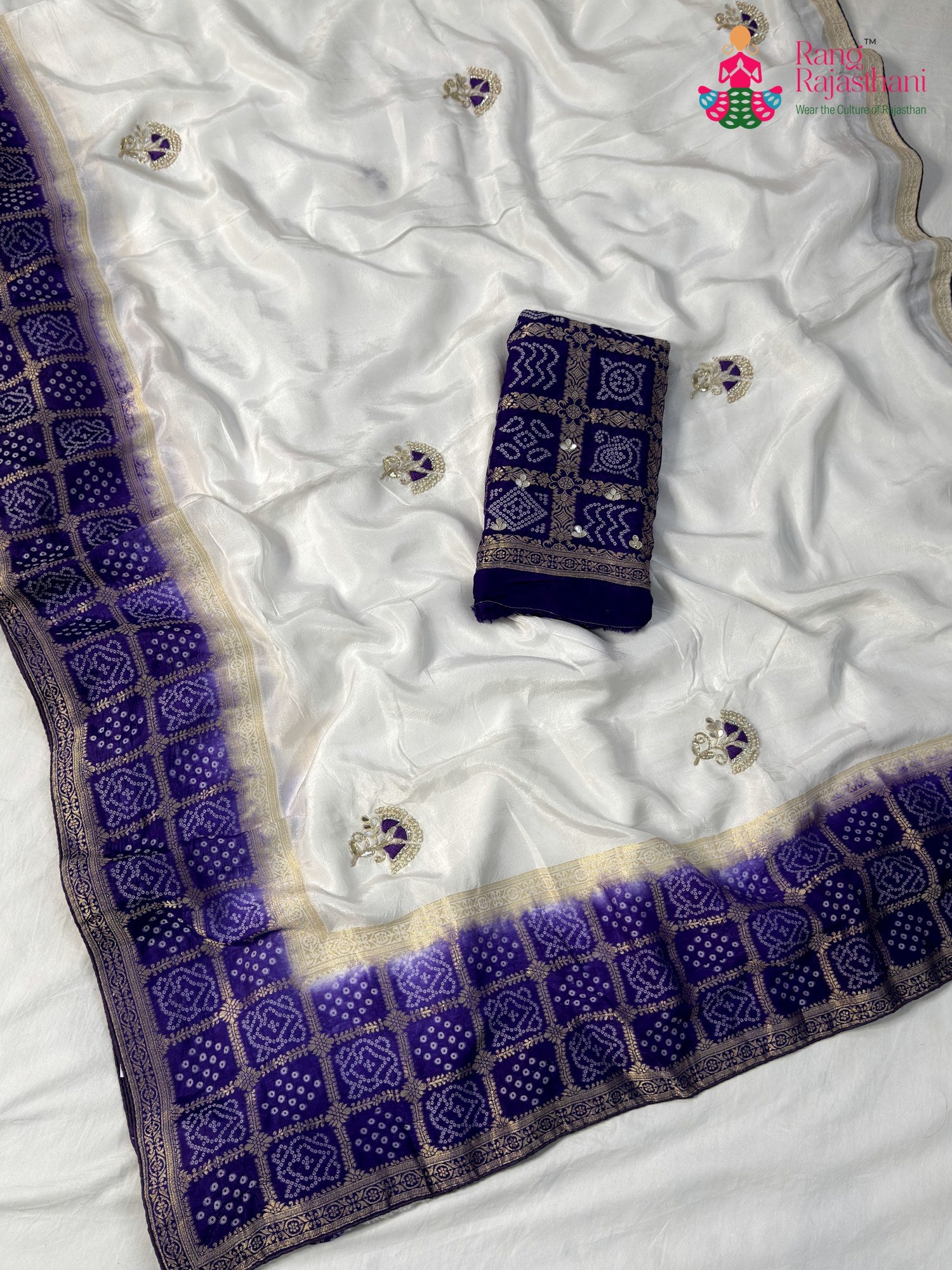 Purple Pure Ho Silk Bandhani Chunri Saree for Wedding Guest | Signature Edit