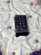 border detail of purple pure ho silk gharchola saree