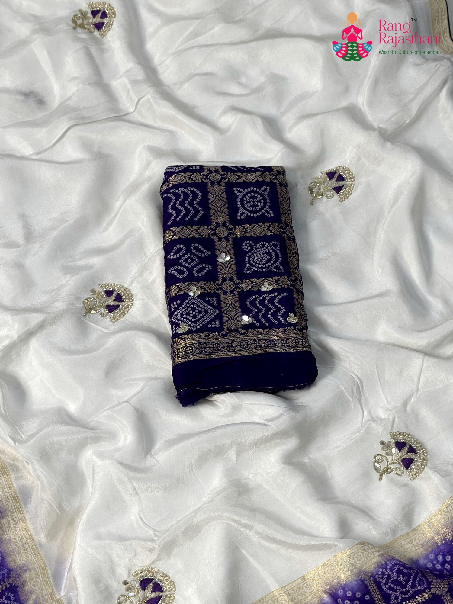 Purple Pure Ho Silk Bandhani Chunri Saree for Wedding Guest | Signature Edit