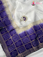design pattern of purple pure ho silk gharchola saree