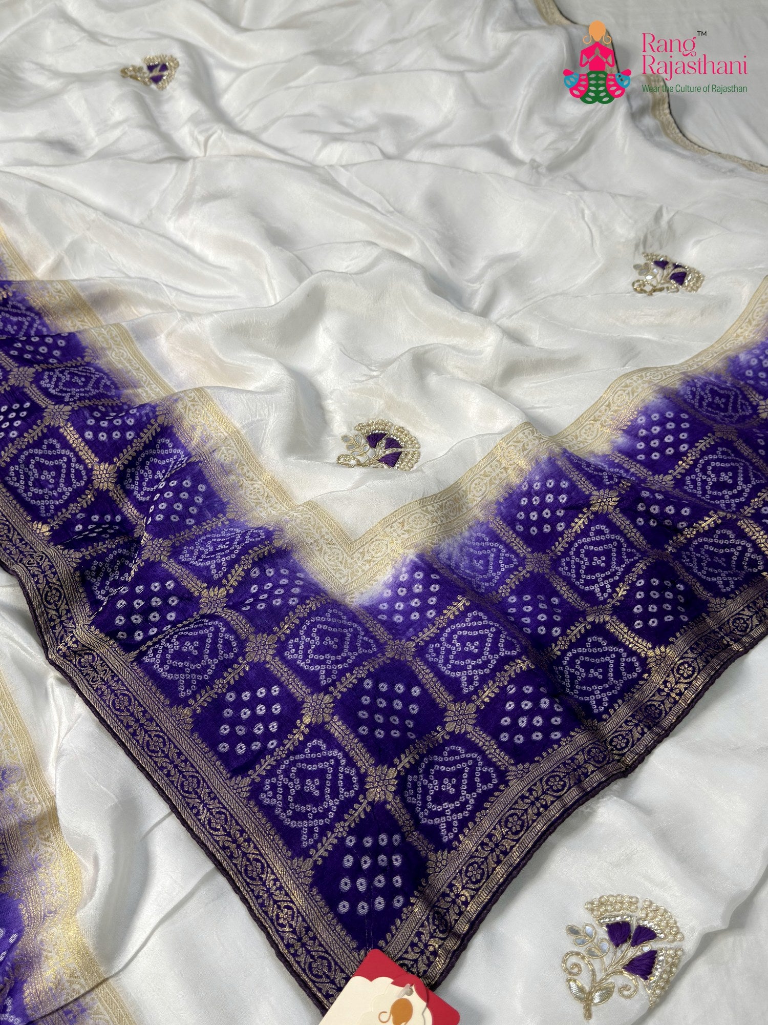 Purple Pure Ho Silk Bandhani Chunri Saree for Wedding Guest | Signature Edit
