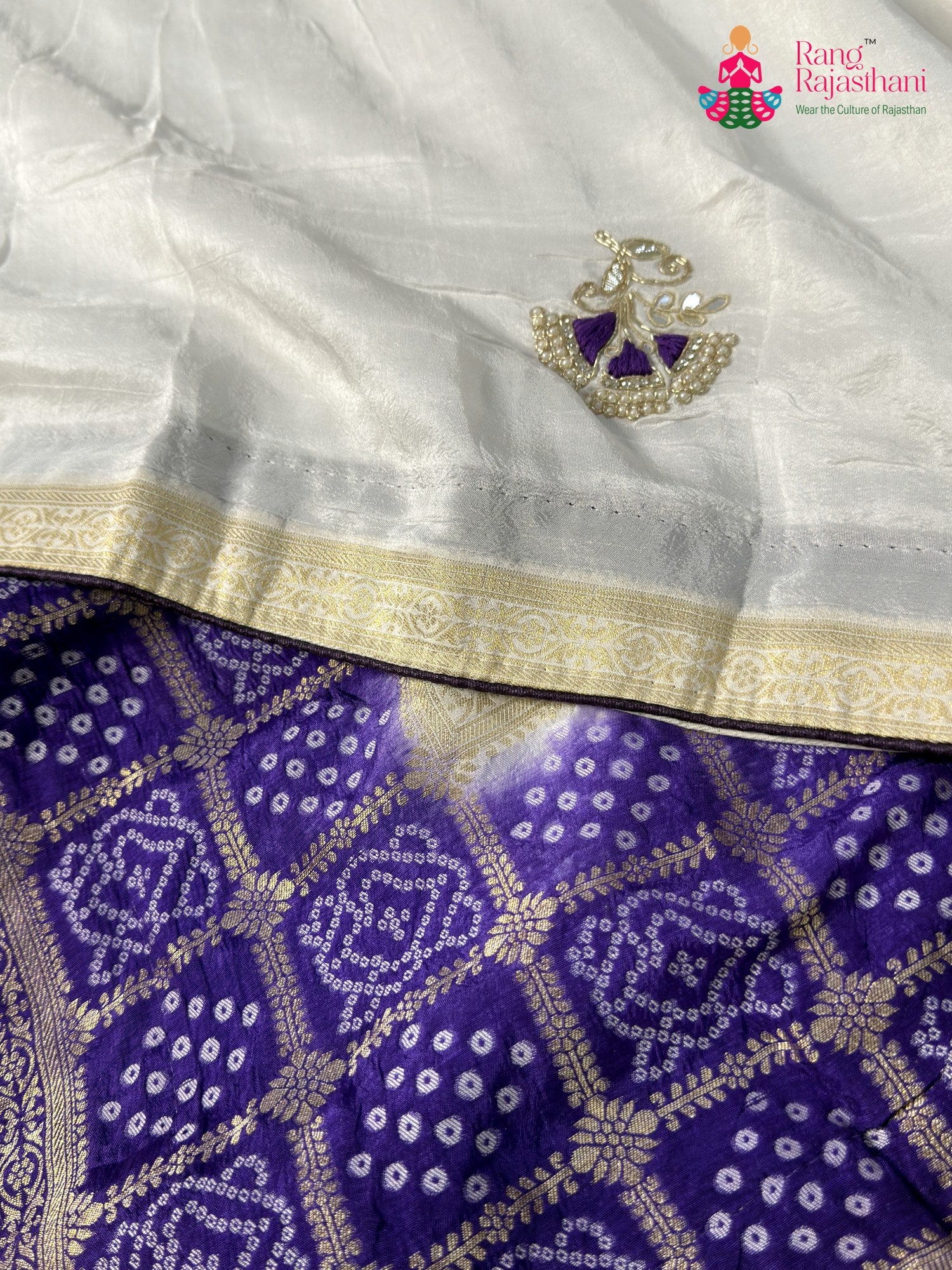 Purple Pure Ho Silk Bandhani Chunri Saree for Wedding Guest | Signature Edit