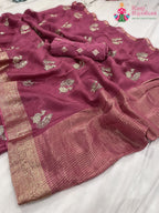 Purple Pure HO Silk Sequin Work Saree : Subtle Spark