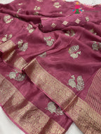 Purple Pure HO Silk Sequin Work Saree : Subtle Spark