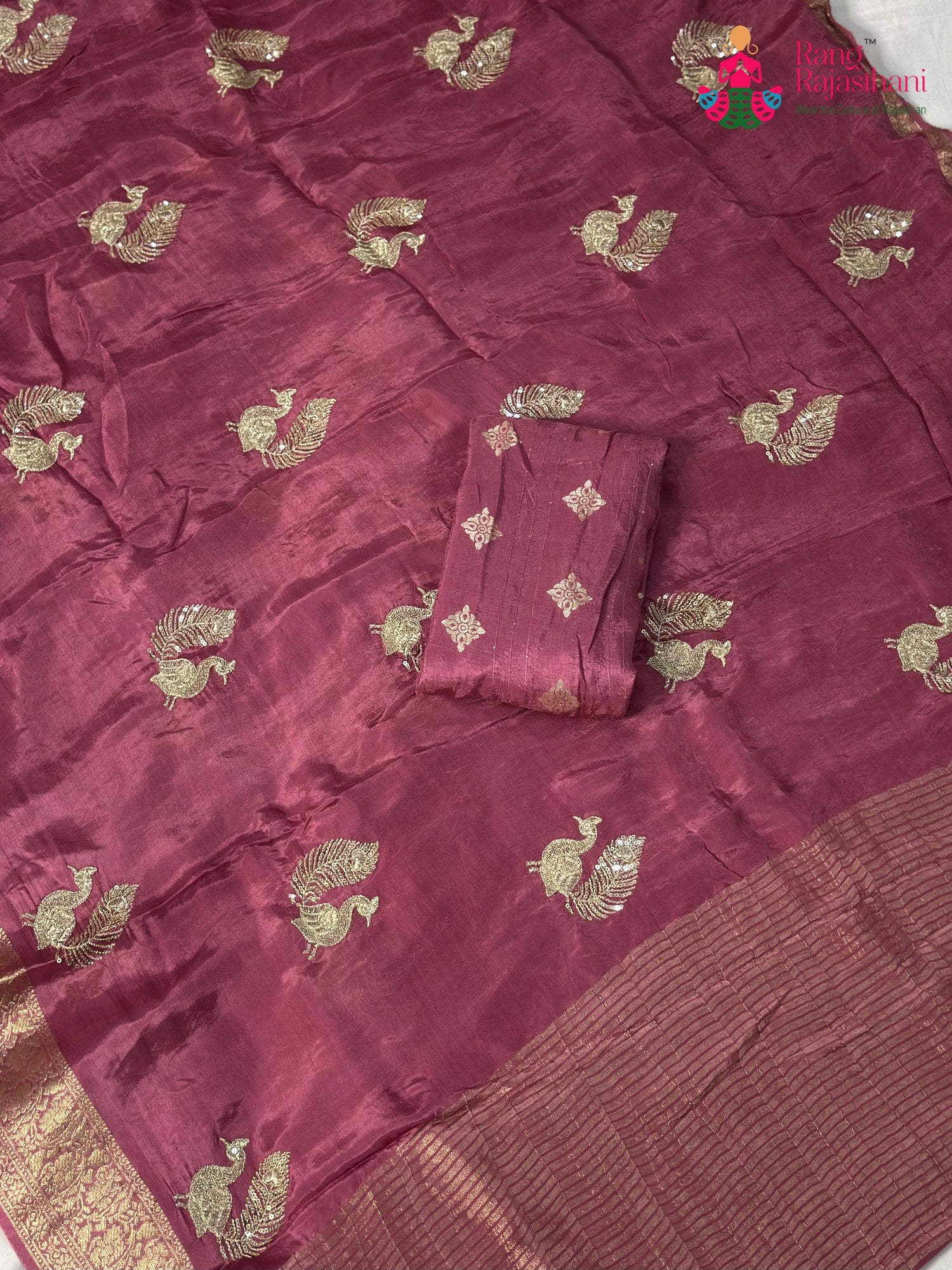 Purple Pure Ho Silk Sequin Saree for Sangeet Night | Editor Pick