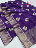 Purple Pure HO Silk Sequin Work Saree : Smooth Glow