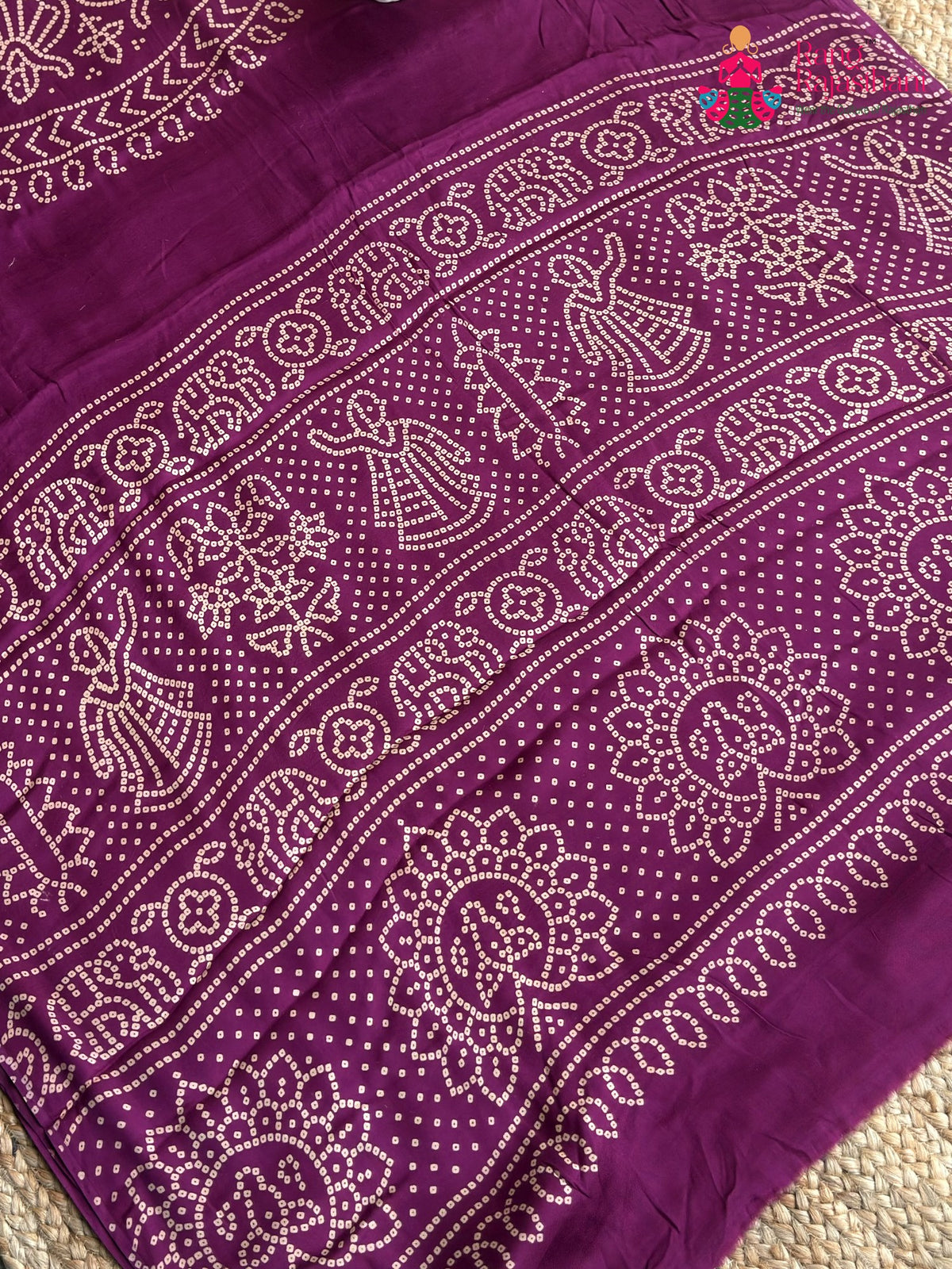 Purple Pure Modal Silk Ajrakh Print Saree for Festive Celebration | Premium Drape