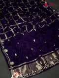 Purple Pure Russian Silk Gota Patti Gharchola Saree for Wedding Guest | Designer Collection