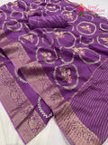 Purple Pure Russian Silk Sequin Saree for Raksha Bandhan | Latest Pick