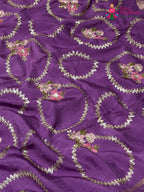 Purple Pure Russian Silk Sequin Saree for Raksha Bandhan | Order Online