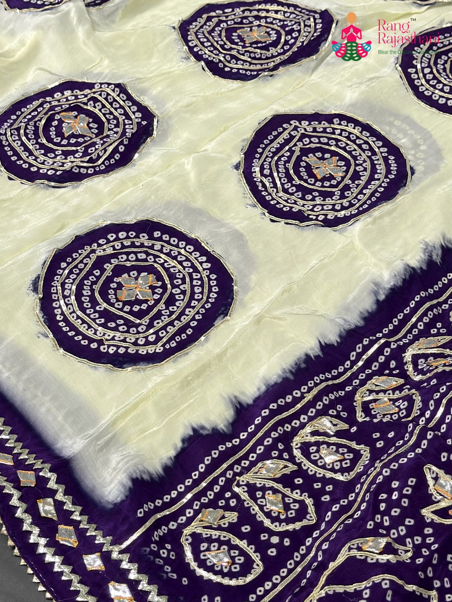 Purple Pure Tissue Silk Gota Patti Saree for Festive Celebration | Designer Edit
