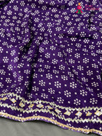 Purple Pure Tissue Silk Gota Patti Saree for Festive Celebration | Designer Edit
