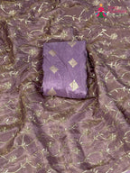 Purple Pure Tissue Silk Zari Embroidery Saree for Wedding Guest | Handcrafted Pick