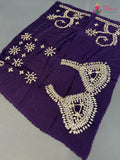 Purple Pure Upada Silk Gota Patti Blouse for Festive Celebration | Premium Drape