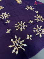 complete look of purple pure upada silk gota patti blouse 3804