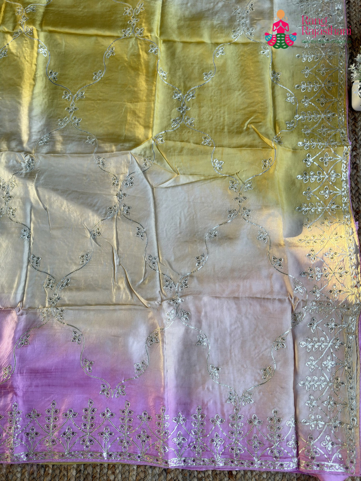 Purple Pure Upada Silk Gota Patti Saree for Wedding Guest | Premium Pick