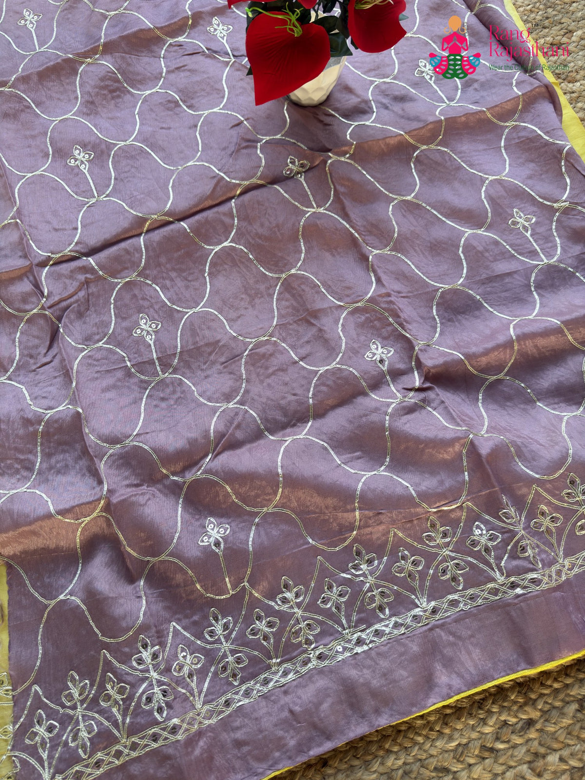 Purple Pure Upada Silk Gota Patti Saree for Wedding Guest | Premium Pick