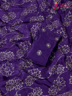 Purple Pure Ho Silk Zari Embroidery Saree for Wedding Guest | Designer Saree