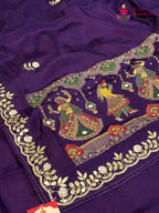 Purple Pure Ho Silk Gota Patti Saree for Sangeet Night | Shop Latest