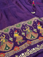 Purple Pure Ho Silk Gota Patti Saree for Sangeet Night | Shop Latest