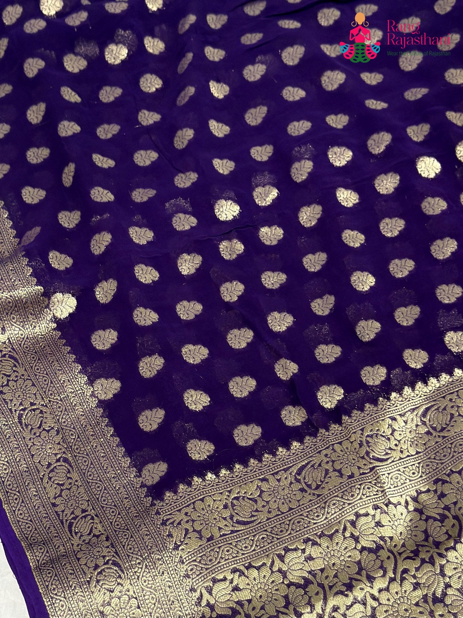 Purple Soft Georgette Banarasi Zari Weave Saree for Raksha Bandhan | Graceful Pick